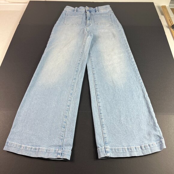 Rolla's Jeans Women's 25x27* High Rise Wide Leg Light Blue Cotton Denim Tag 27 - Picture 1 of 16